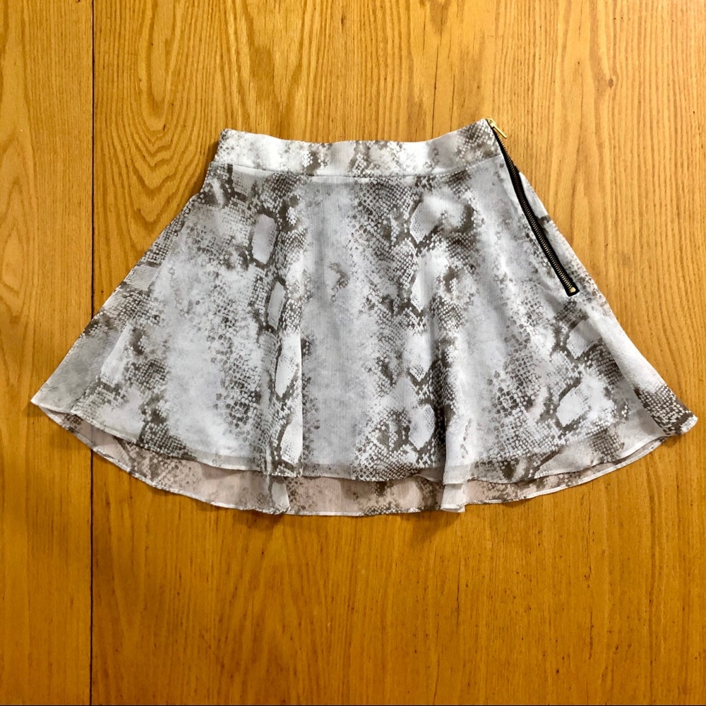 NAVEN x REVOLVE Snakeskin Print Flare mini Skirt